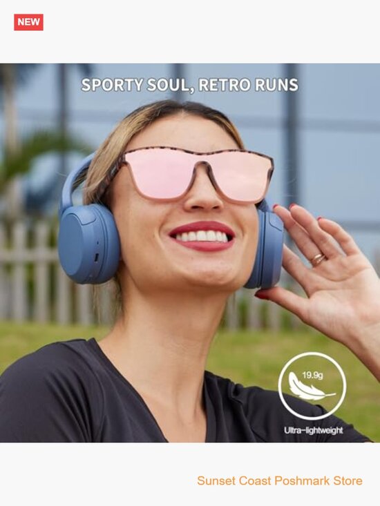 Retro Shield Polarized Running Sunglasses UV400 Protection Lightweight Unisex main image 6